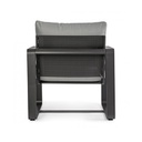 Poltrona da giardino in alluminio Antracite MERRIGAN YK13 74x78x h84 cm