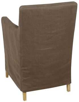 Poltrona doma lino noce ken-6935 cm. 56x 51 h 88