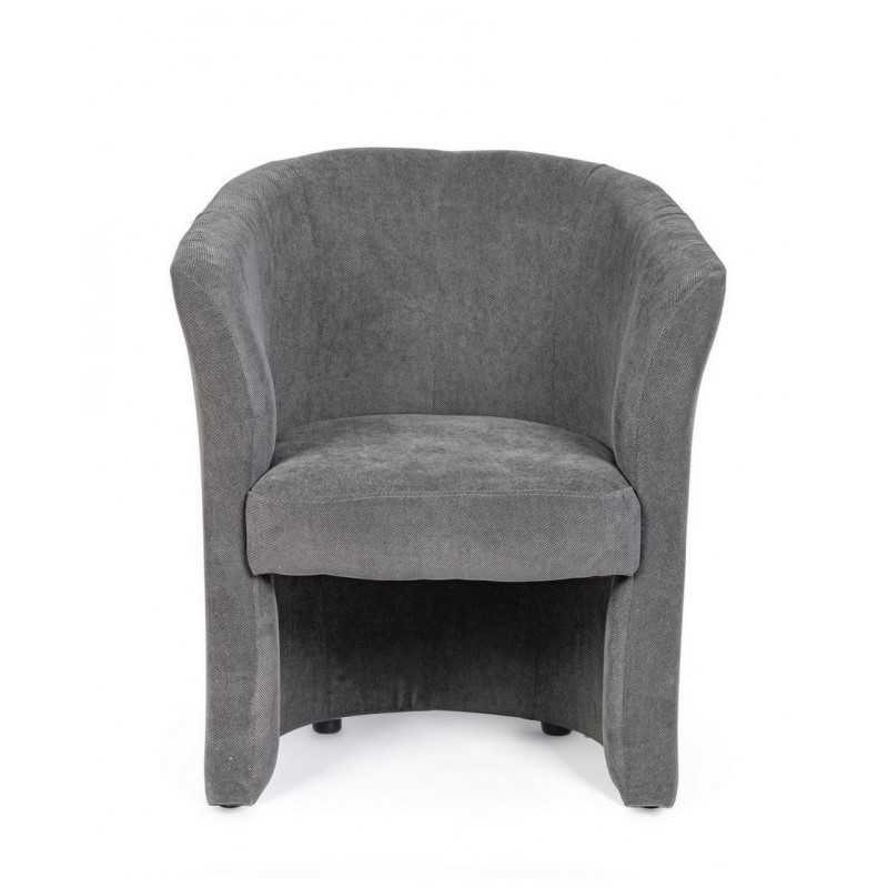 Poltrona in legno e tessuto Antracite BELIZE 64,5x63x h76 cm
