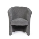 Poltrona in legno e tessuto Antracite BELIZE 64,5x63x h76 cm