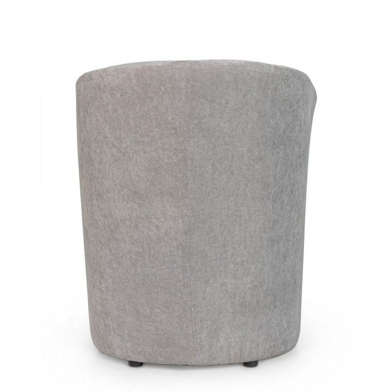 Poltrona in legno e tessuto Grigio Chiaro BELIZE 64,5x63x h76 cm