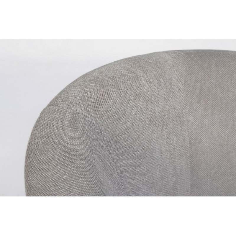 Poltrona in legno e tessuto Grigio Chiaro BELIZE 64,5x63x h76 cm