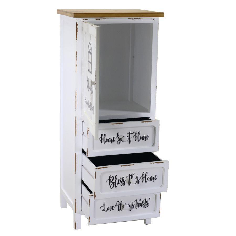 Mobile breslavia 1 anta + 3 cassetti cm 50x38h120