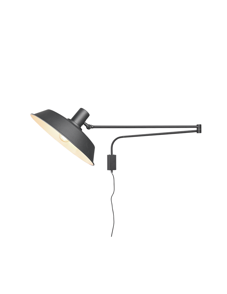Applique 1xE27 Bolder Nero Orientabile L35 cm Trio Lighting