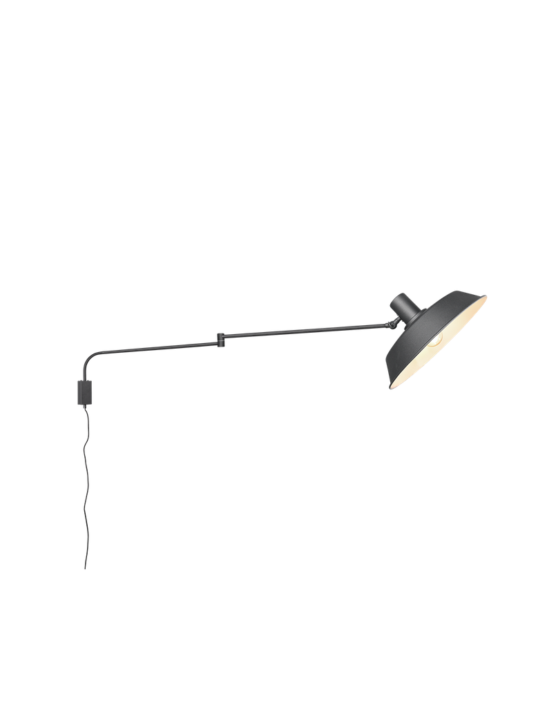 Applique 1xE27 Bolder Nero Orientabile L35 cm Trio Lighting