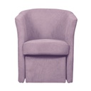 Poltrona in tessuto con pouf estraibile DJERBA Rosa Antico 63,5x 62,5x h76 cm