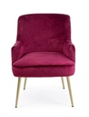 Poltrona moderna velluto bordeaux Clelia