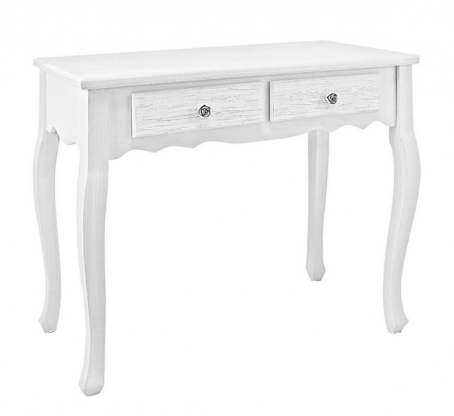 Mobile consolle 2 cassetti legno bianco Blanc cm 80 x 40 x 75