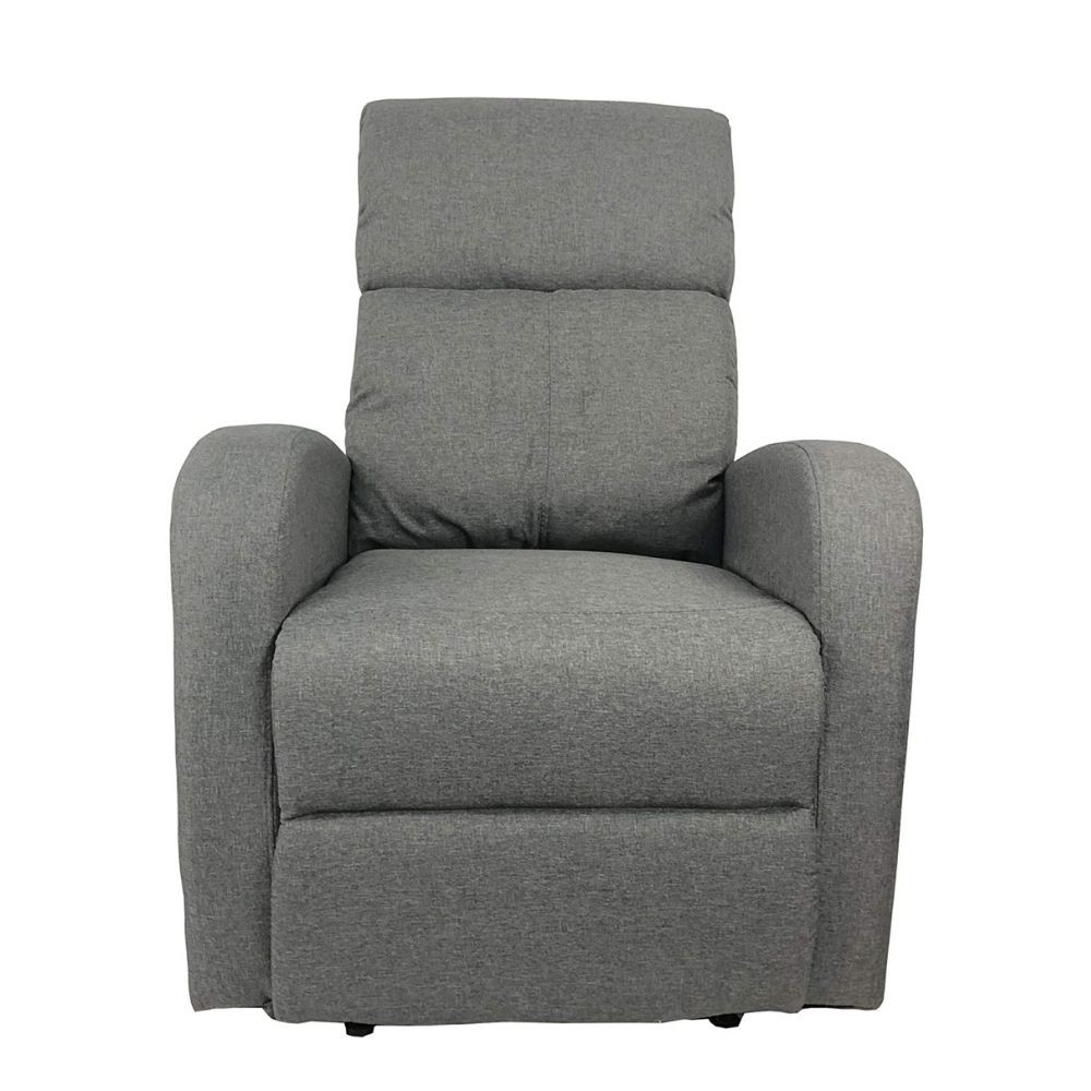 Poltrona relax manuale in tessuto grigio 77 x 93 x 106 H