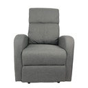 Poltrona relax manuale in tessuto grigio 77 x 93 x 106 H