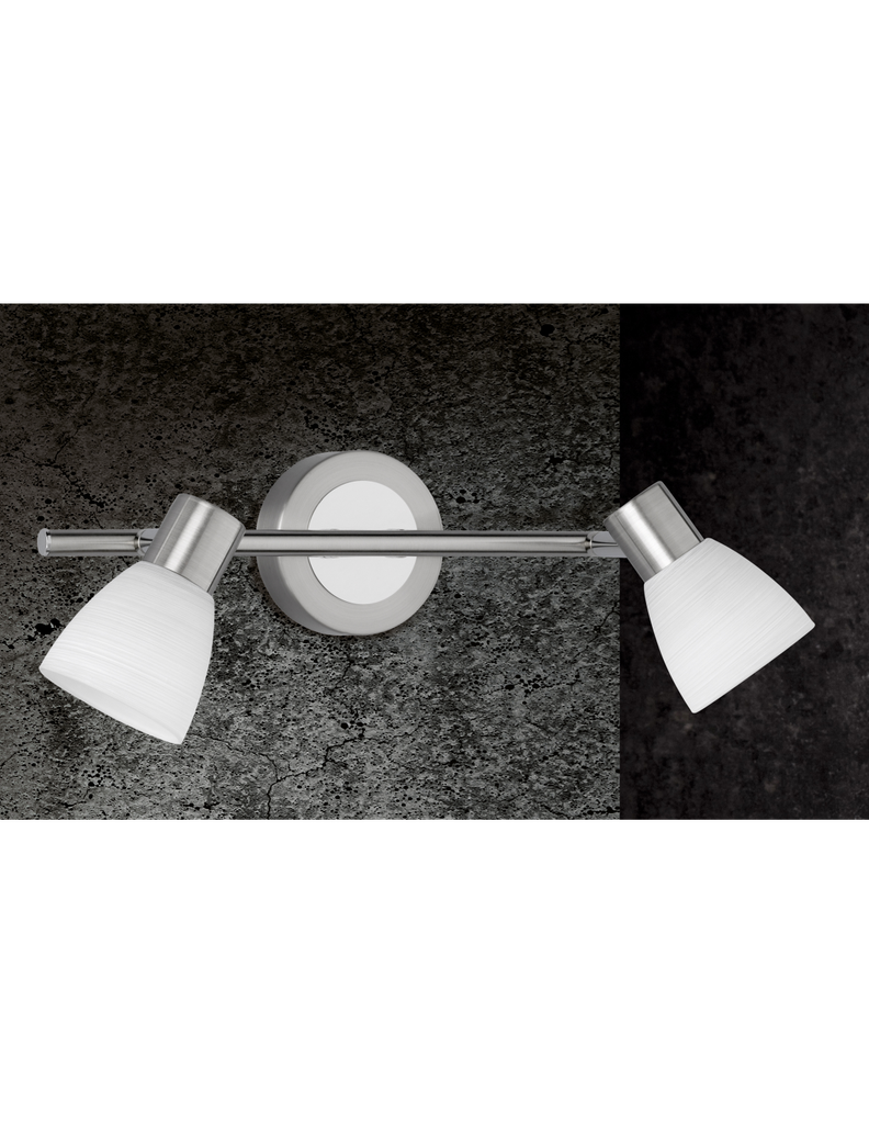 Applique 2 Faretti Spot Led G9 Carico Nichel Trio Lighting