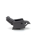 Poltrona relax reclinabile manuale in similpelle antracite 70 x 92 x h. 105 cm