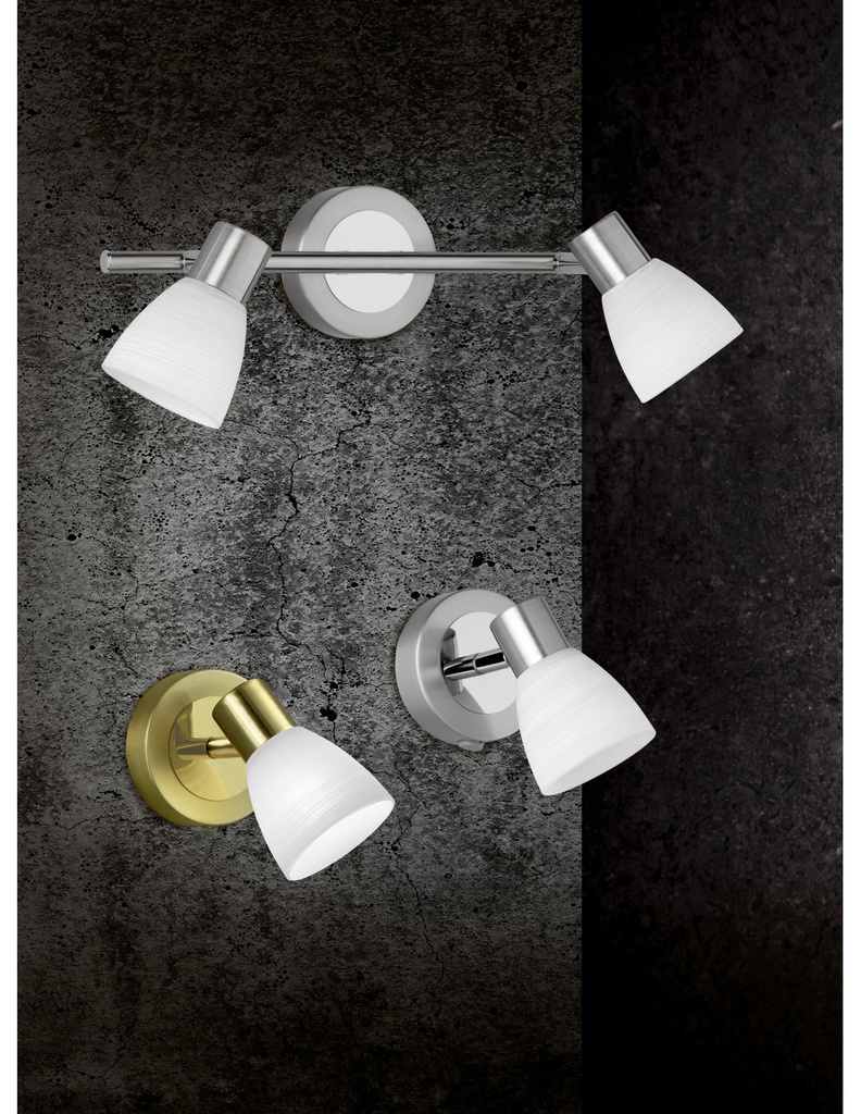 Applique 2 Faretti Spot Led G9 Carico Nichel Trio Lighting