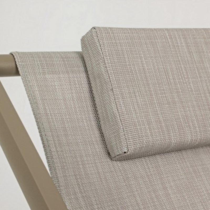Poltrona sdraio Marrone Beige TAYLOR 60,5x101,5x h73,5 cm