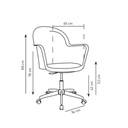 Poltrona ufficio Gora grigio cemento con base cromata
