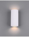 Applique 2xGU10 Cilindro Gesso Biemissione Zazou Bianco Trio Lighting
