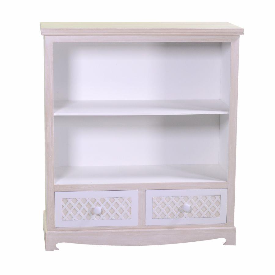 Mobile lubecca libreria 2 piani+2 cassetti cm 85x35h95