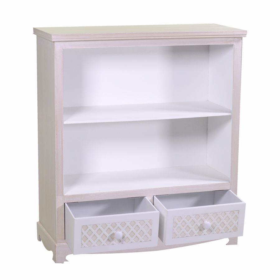 Mobile lubecca libreria 2 piani+2 cassetti cm 85x35h95
