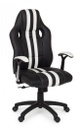 Poltrona ufficio con braccioli Spider bianco in similpelle