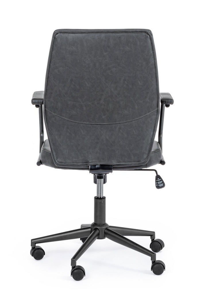 Poltrona ufficio ecopelle nero Jamie cm 67 x 58 x 93
