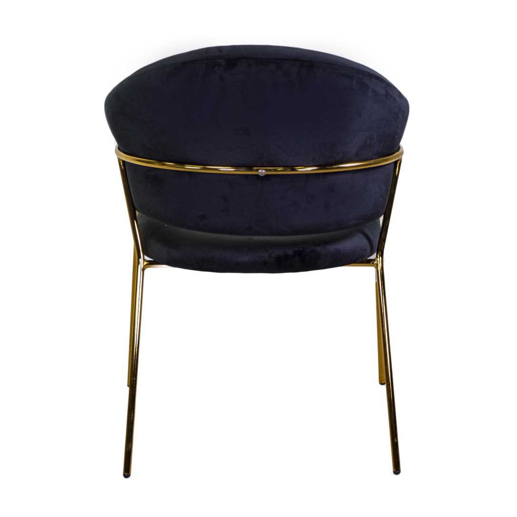 Poltrona velluto rotterdam nero cm 61x61h46/69/82