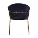 Poltrona velluto rotterdam nero cm 61x61h46/69/82
