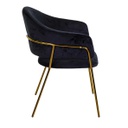 Poltrona velluto rotterdam nero cm 61x61h46/69/82