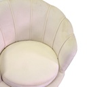 Poltrona velluto tulipan crema cm 73x72h77