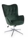 Poltrona verde in velluto stile design