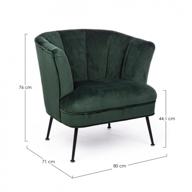 Poltrona verde stile design