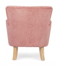 Poltrona vintage Chenille Imbottita in velluto Rosa