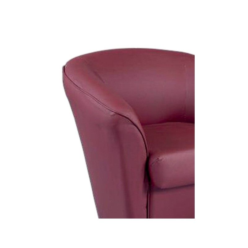 Poltroncina rivestita in ecopelle bordeaux 75x66xh.76 cm