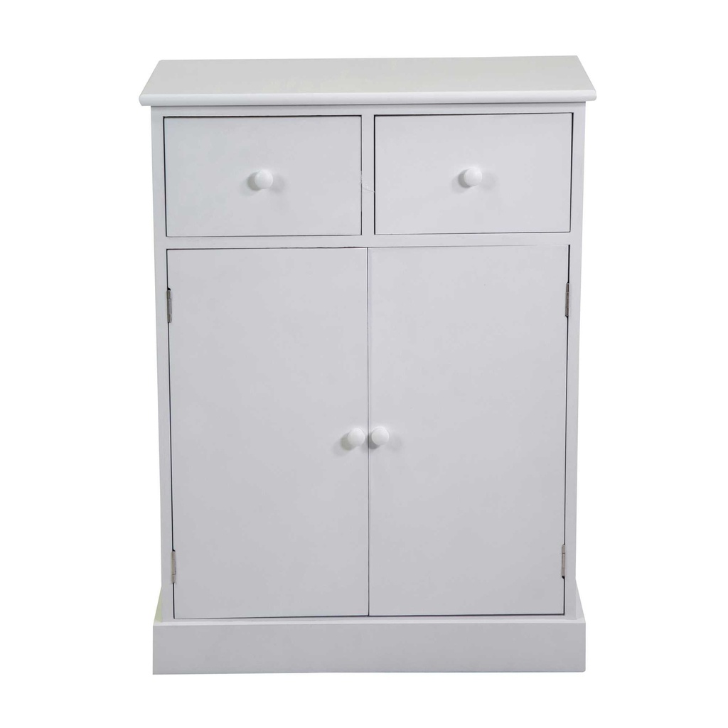 Mobiletto Eleonora bianco 2 ante + 2 cassetti cm 60x30h80