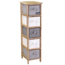 Mobiletto brenda cassettiera bottone 5 cassetti cm 26x32h98