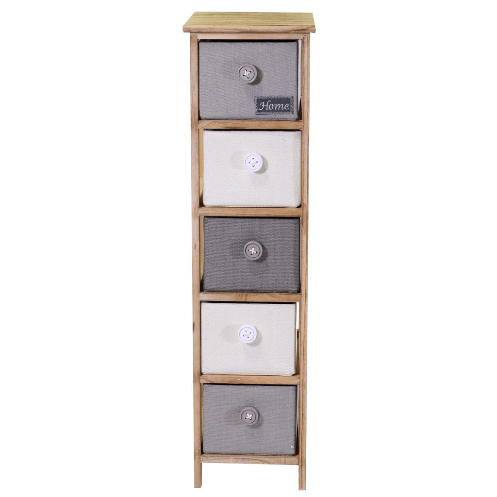 Mobiletto brenda cassettiera bottone 5 cassetti cm 26x32h98