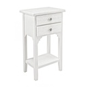 Mobiletto comodino in MDF due cassetti Bianco 37x26,5x h69,5 cm