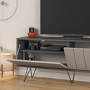 Porta TV Picadilly con Struttura Antracite e 2 Ante a Ribalta H 57 x L 139 x P 36 cm