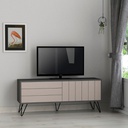 Porta TV Picadilly con Struttura Antracite e 2 Ante a Ribalta H 57 x L 139 x P 36 cm