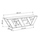 Porta TV Ralla Bianco 158x30x40h
