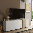 Porta TV Sabry 3 ante bianco lucido rovere Kadiz EFFEZ