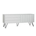 Porta TV con Struttura e 2 Ante a Ribalta Bianco  H 57 x L 139 x P 36 cm