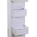 Mobiletto legno liverpool 7 cassetti bianco cm 29x23h109