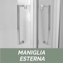 Porta doccia a libro in cristallo cm 78-82 / Apertura cm 45