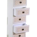 Mobiletto legno losanna 7 cassetti crema cm 29x23h109