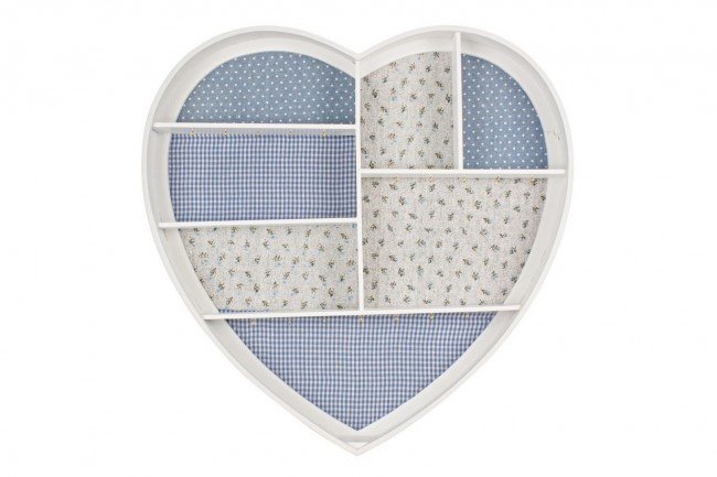 Porta gioielli blue Cuore in legno
