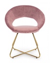 2x Poltrona Vanity Oro in velluto rosa