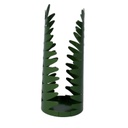Portabicchiere metallo foglia alloro verde scuro tondo cm ø8h20
