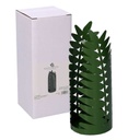 Portabicchiere metallo foglia alloro verde scuro tondo cm ø8h20