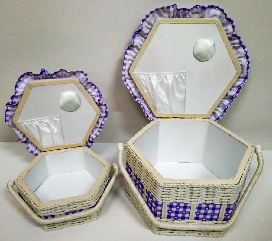 Portalavoro lavanda 1-2 esagonale cm29x29h19