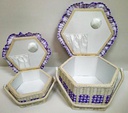 Portalavoro lavanda 1-2 esagonale cm29x29h19